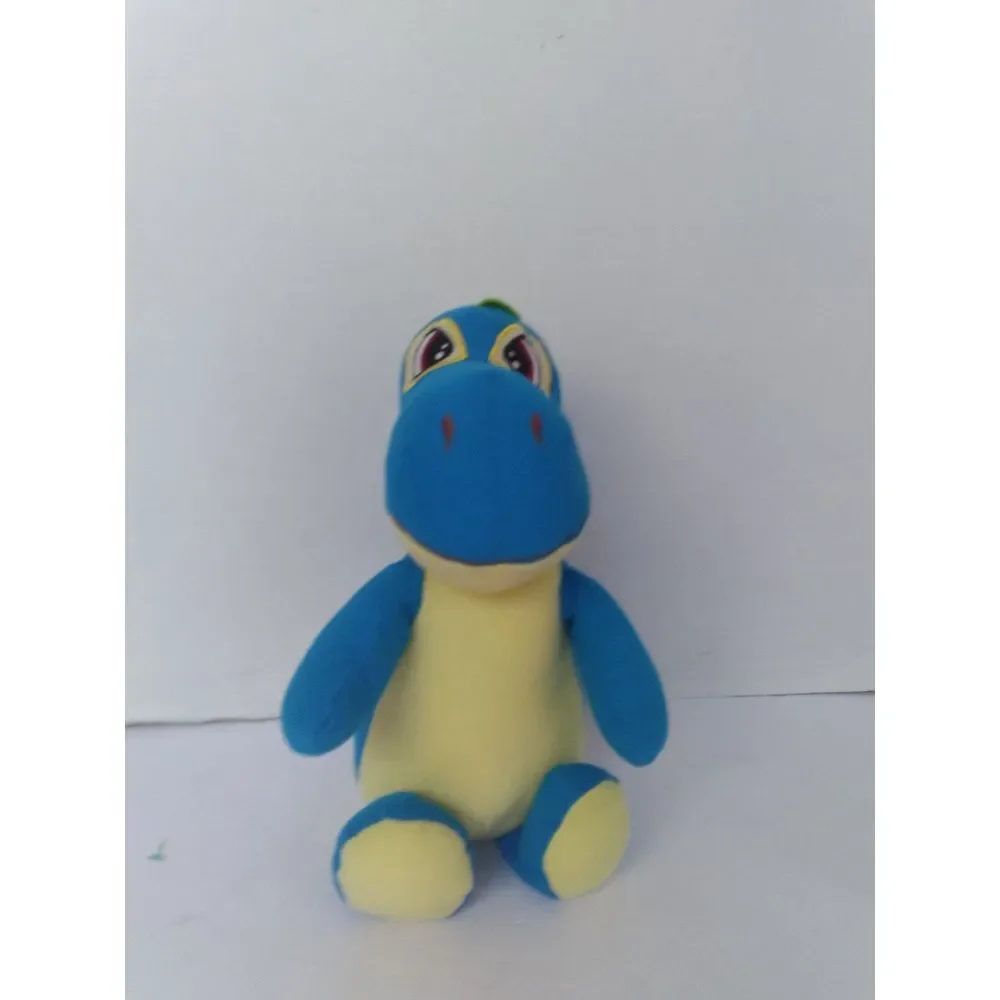 Adorable Blue‎ Dinosaur Plush Toy Soft Stuffed Animal with Green Spikes